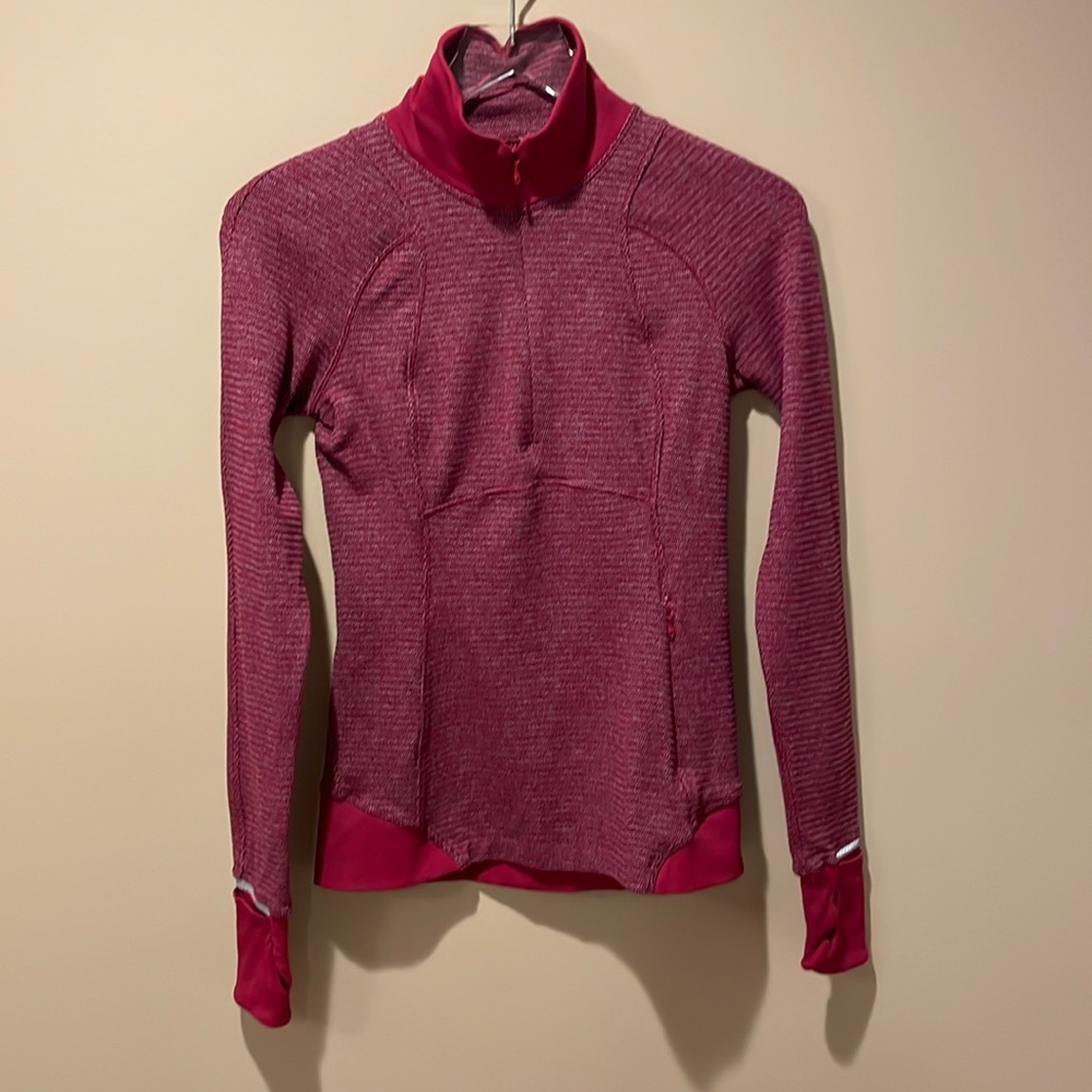 Lululemon Runderful 1/2 Zip Heathered Berry Rumble - Picture 2 of 7